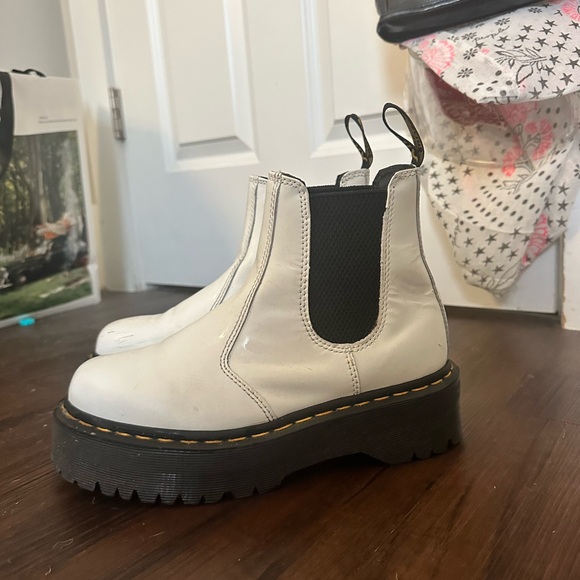 Dr. Martens Shoes - White platform Doc Martens